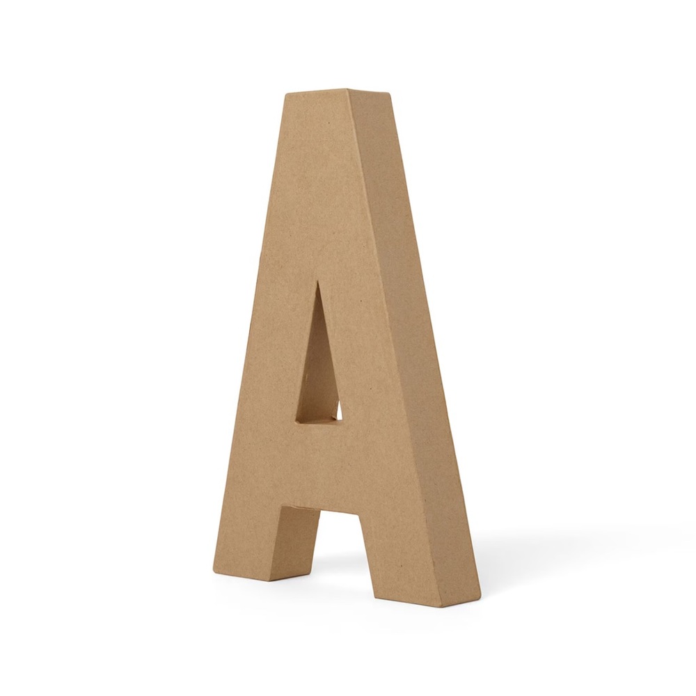 NWT. 16” tall Letter A paper mache